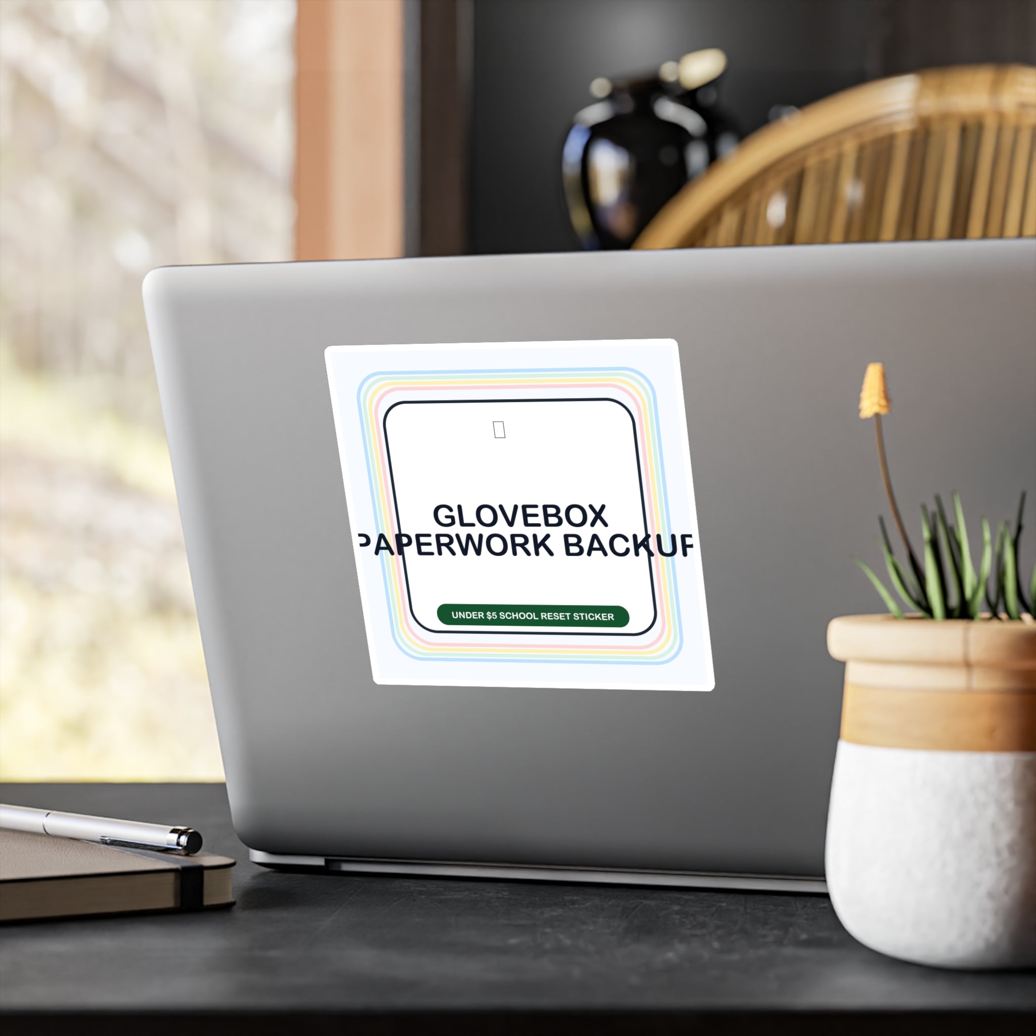 Under $5 Glovebox Paperwork Backup Sticker — Waterproof Vinyl School Routine Decal
