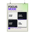 Focus Mode Keyboard Poster — Minimal Gaming Wall Art, 18×24