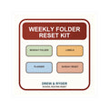 Under $5 Weekly Folder Reset Sticker — Waterproof Vinyl School Routine Decal