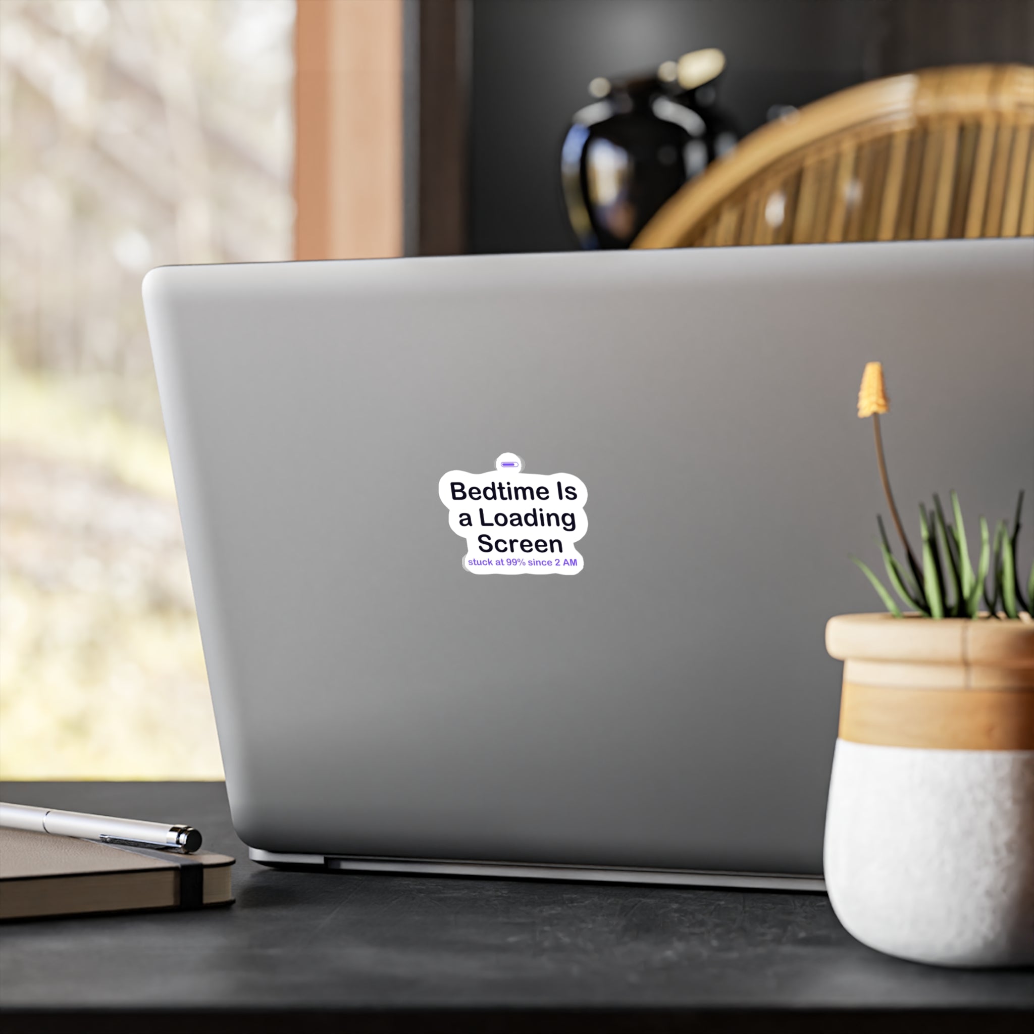 Bedtime Is a Loading Screen Sticker - Night Owl Gamer, Loading Screen Sticker, Funny Gamer Gift