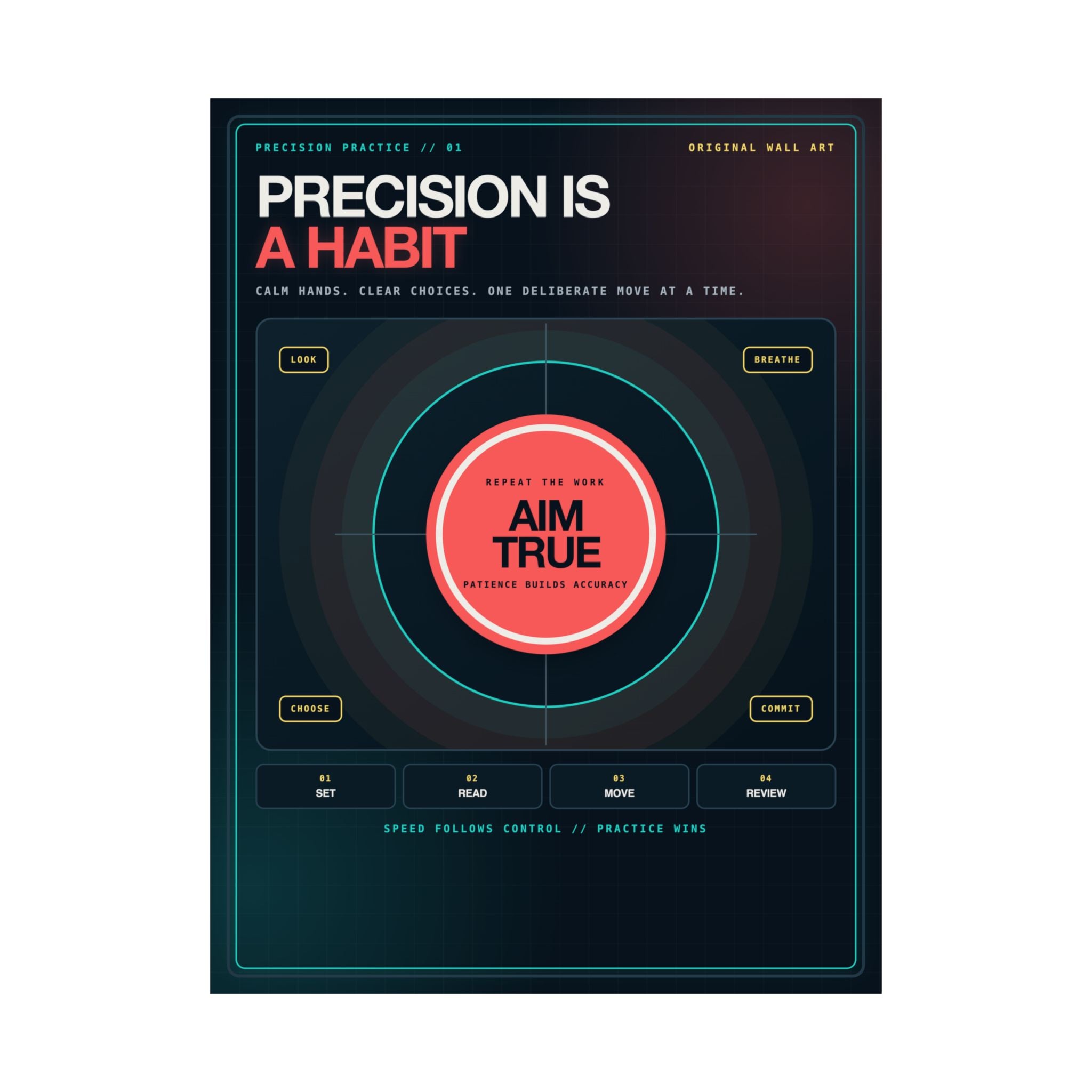 Precision Is a Habit Poster — Motivational Focus Wall Art, 18×24
