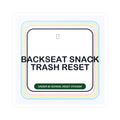Under $5 Backseat Snack Trash Reset Sticker — Waterproof Vinyl School Routine Decal