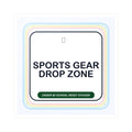 Under $5 Sports Gear Drop Zone Sticker — Waterproof Vinyl School Routine Decal