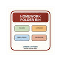 Under $5 Homework Folder Bin Sticker — Waterproof Vinyl School Routine Decal